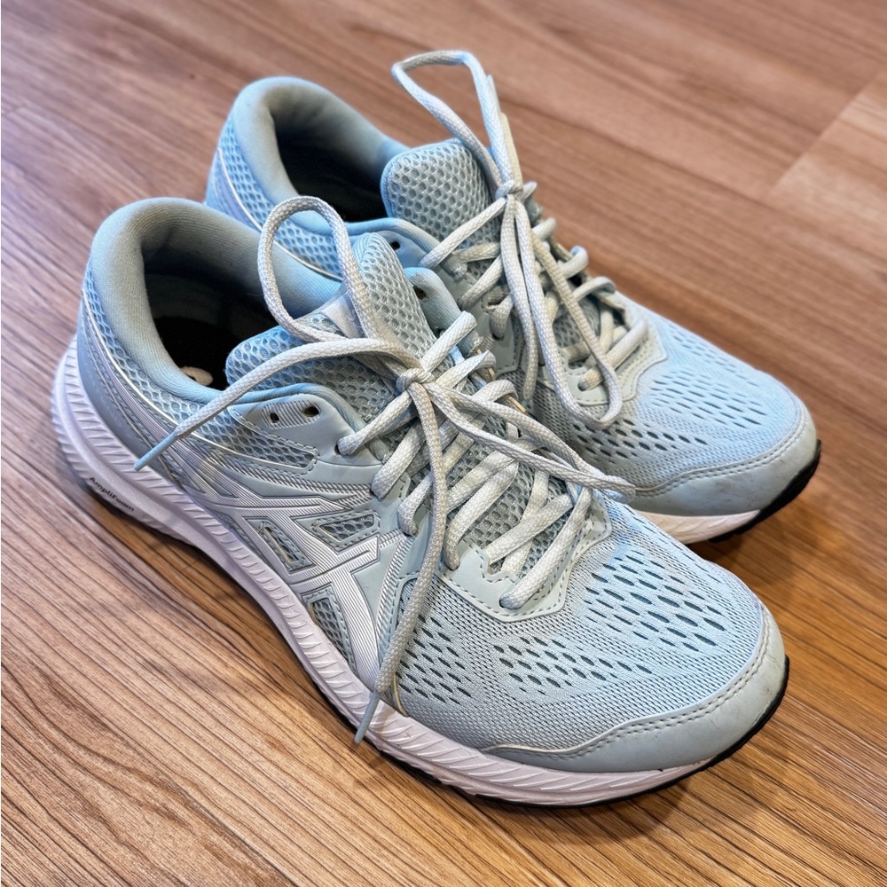 ASICS Women's Gel-Contend 7 running shoe Size 10 Aqua Angel/White